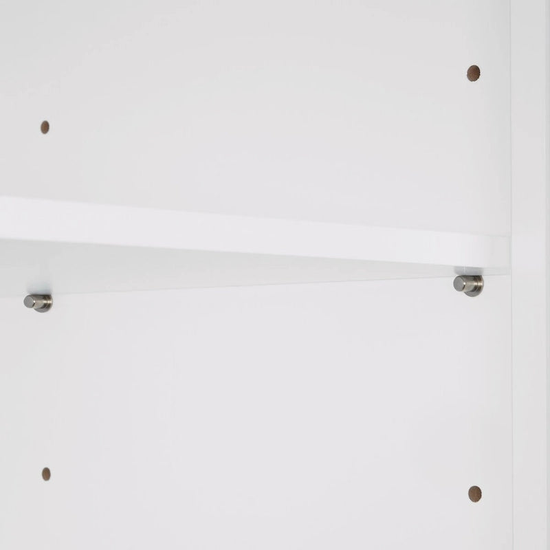 Armoire de rangement à deux portes RiverRidge Somerset avec tiroir et étagère réglable pour salle de bain et buanderie - Blanc - N/A