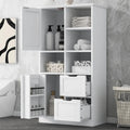 Meuble de rangement de salle de bain avec portes et tiroirs