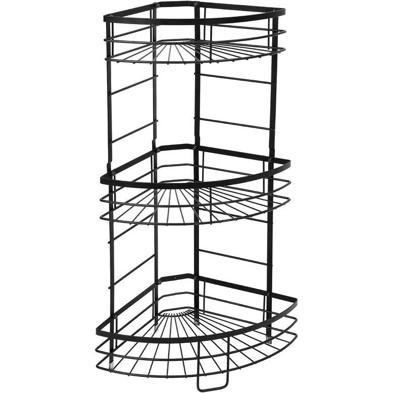 Étagère de coin de salle de bain à 3 niveaux