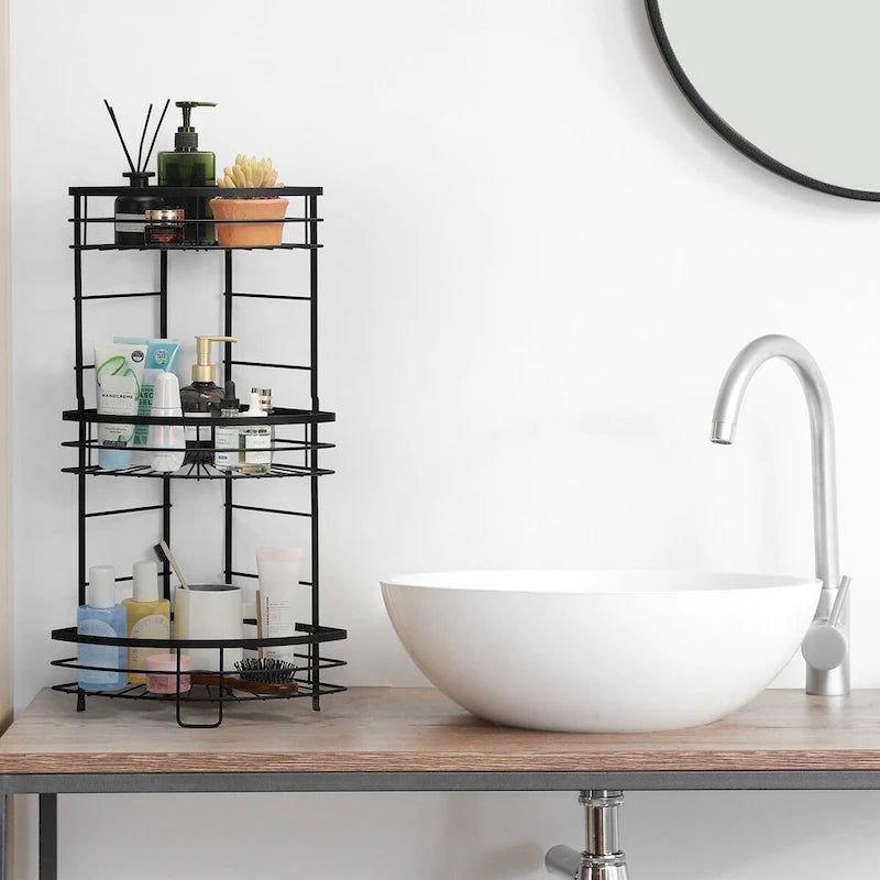 Étagère de coin de salle de bain à 3 niveaux