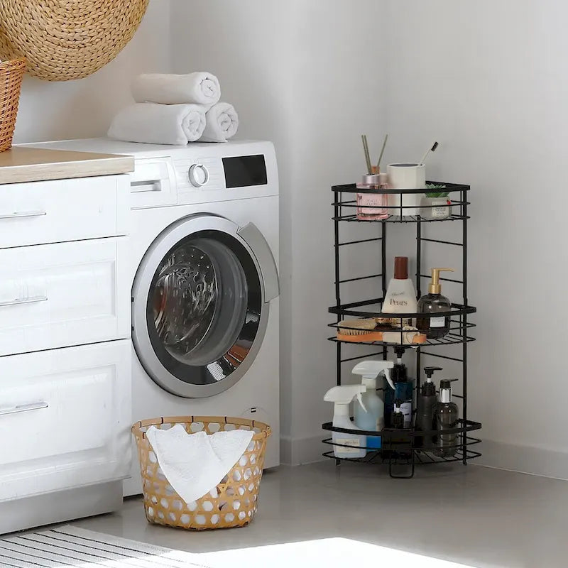 Étagère de coin de salle de bain à 3 niveaux