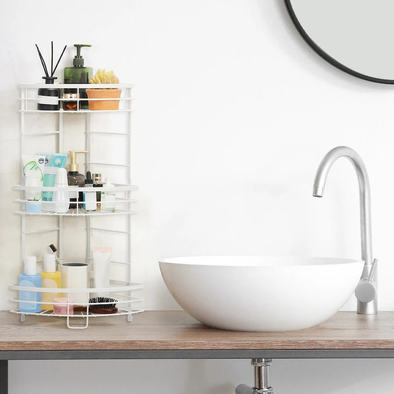 Étagère de coin de salle de bain à 3 niveaux