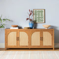 Buffet moderne Middlebrook de 70 pouces avec portes cannelées arquées