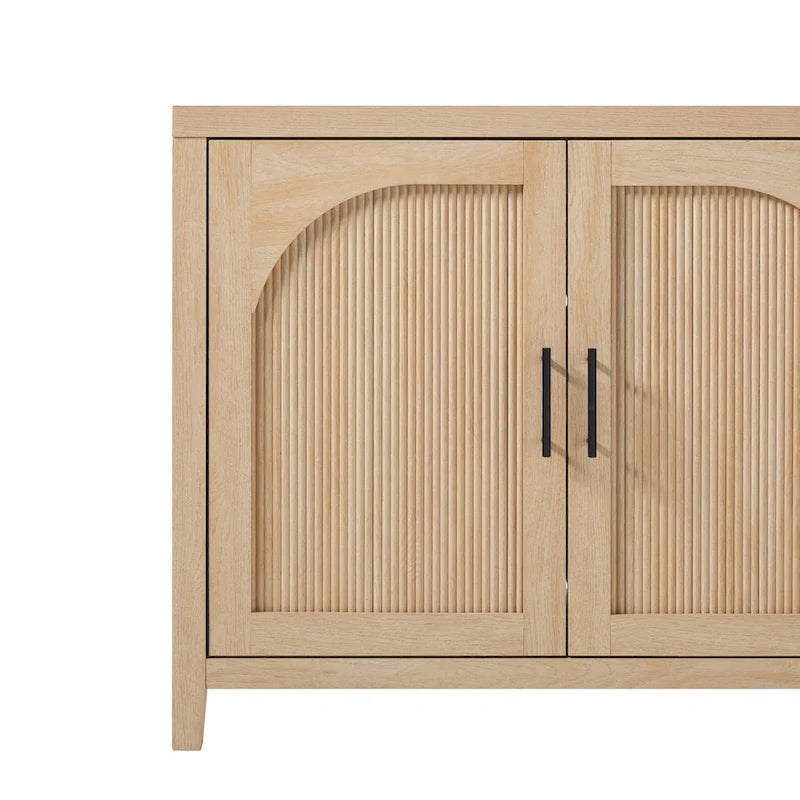 Buffet moderne Middlebrook de 70 pouces avec portes cannelées arquées