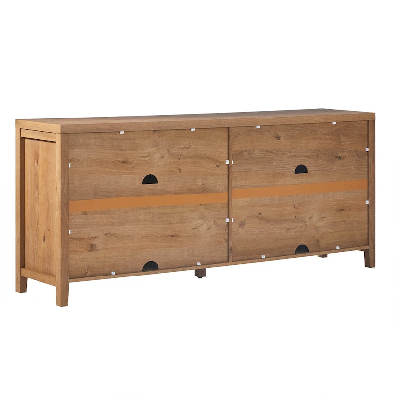 Buffet moderne Middlebrook de 70 pouces avec portes cannelées arquées