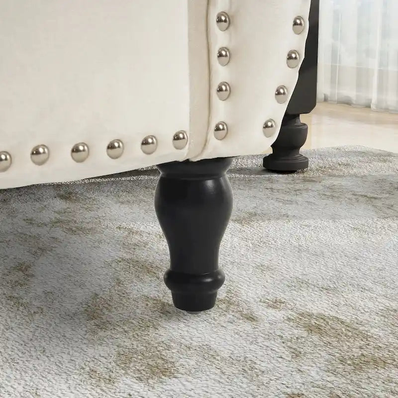 Banc rectangulaire de rangement en velours avec 1 oreiller, pouf pour salons et entrée