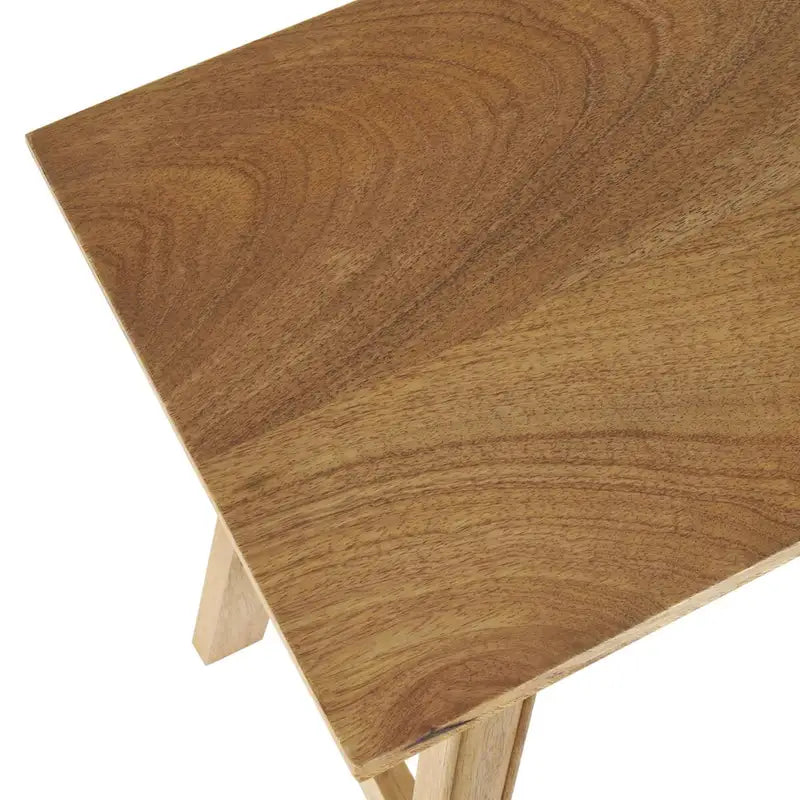 Banc d'intérieur traditionnel fait main en bois de manguier - Marron - Roche River Decor