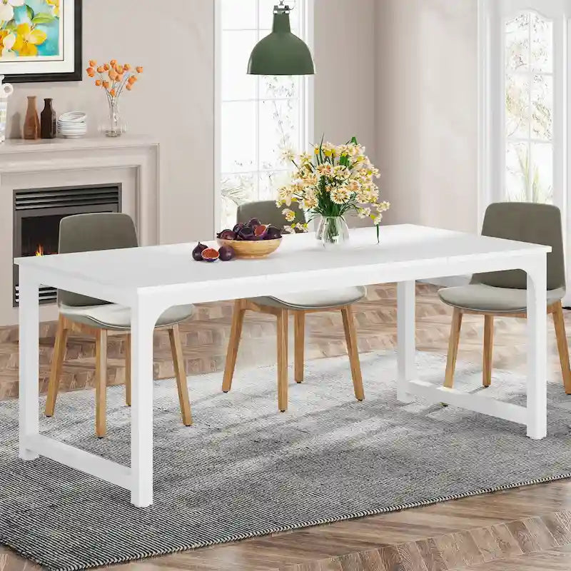 Table à manger moderne 71 pour 6-8 personnes, Table de cuisine pour salle à manger - 70.87 L x 31.50 W x 29.53 H