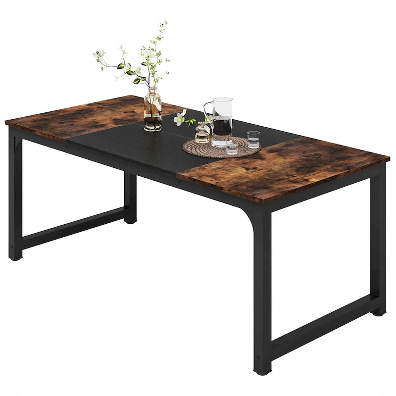 Table à manger moderne 71 pour 6-8 personnes, Table de cuisine pour salle à manger - 70.87 L x 31.50 W x 29.53 H