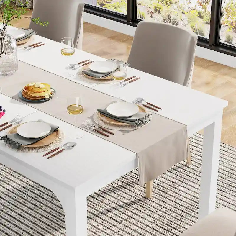 Table à manger moderne 71 pour 6-8 personnes, Table de cuisine pour salle à manger - 70.87 L x 31.50 W x 29.53 H