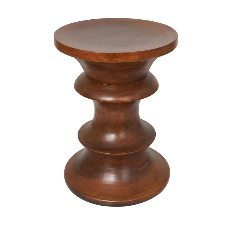 Table d'appoint géométrique en bois fait main - Marron - Roche River Decor