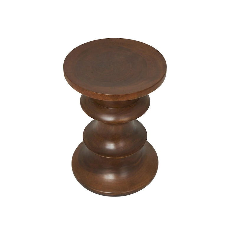 Table d'appoint géométrique en bois fait main - Marron - Roche River Decor