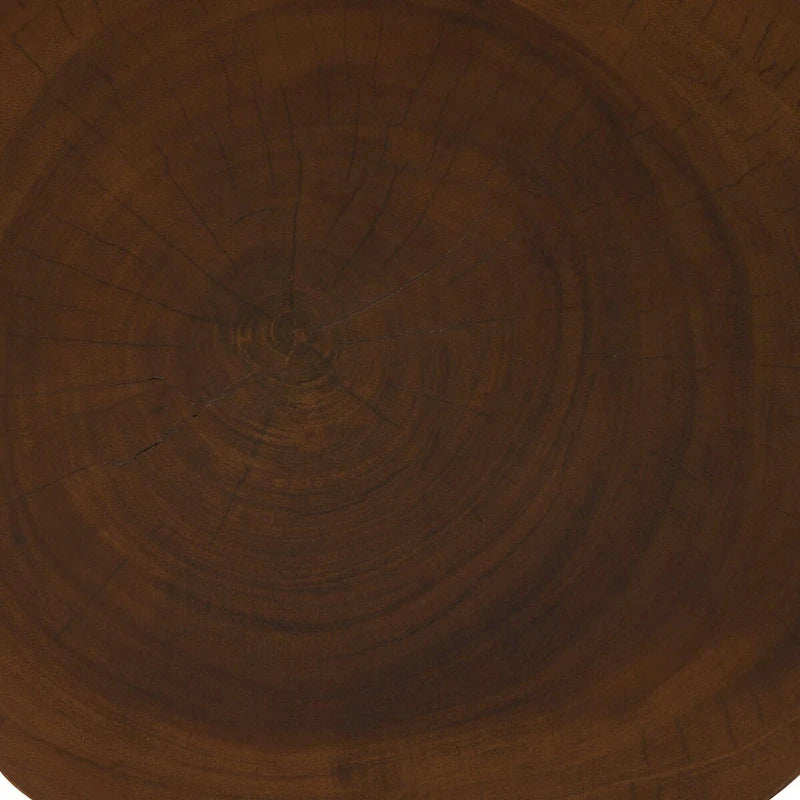 Table d'appoint géométrique en bois fait main - Marron - Roche River Decor
