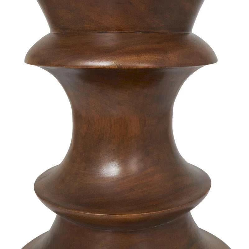 Table d'appoint géométrique en bois fait main - Marron - Roche River Decor