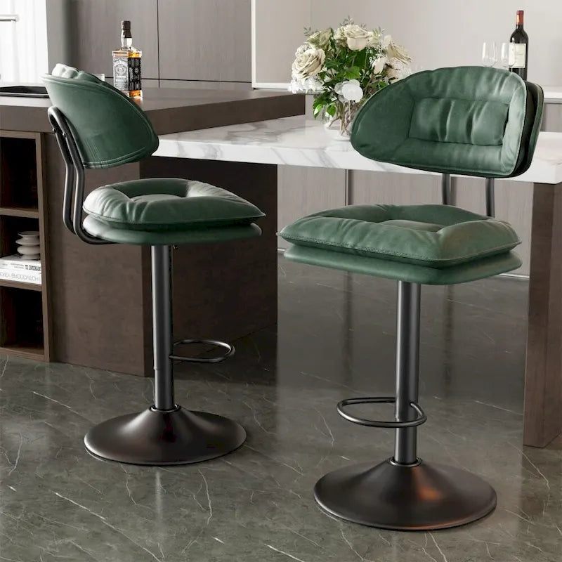 Lot de 2 tabourets de bar pivotants réglables en hauteur