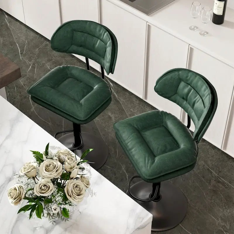 Lot de 2 tabourets de bar pivotants réglables en hauteur