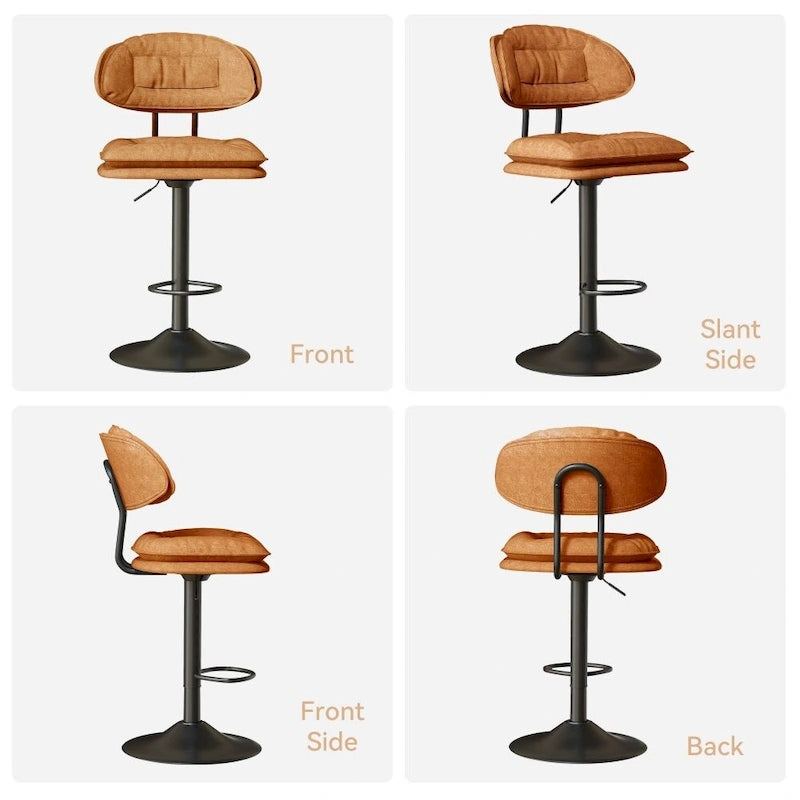 Lot de 2 tabourets de bar pivotants réglables en hauteur