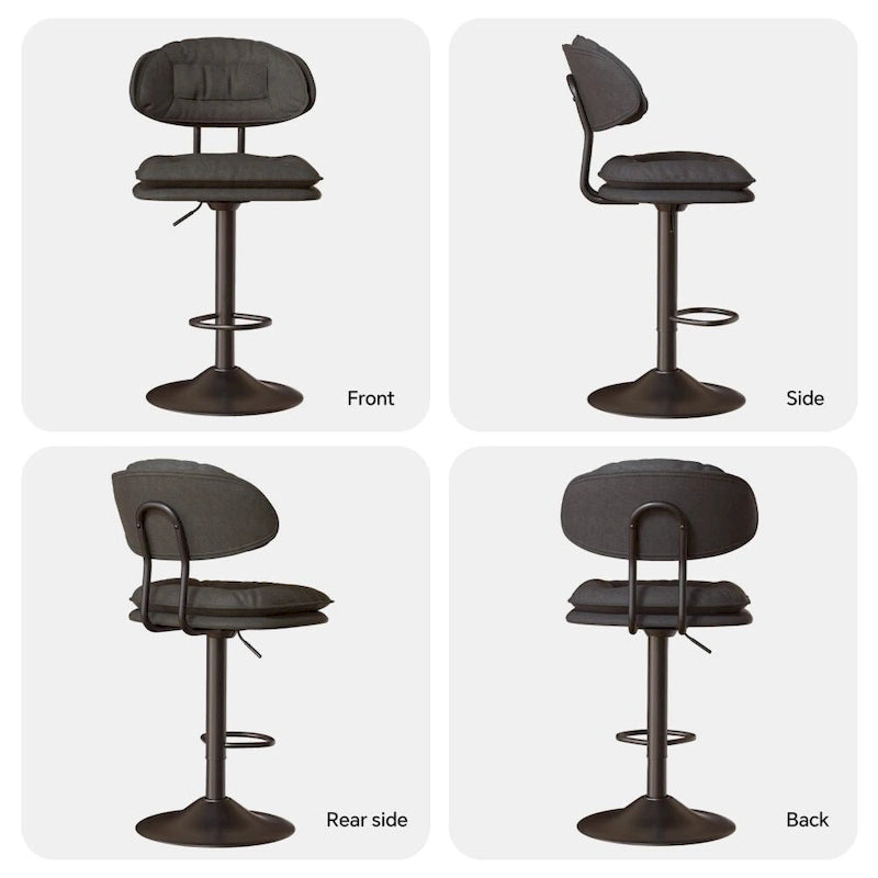Lot de 2 tabourets de bar pivotants réglables en hauteur