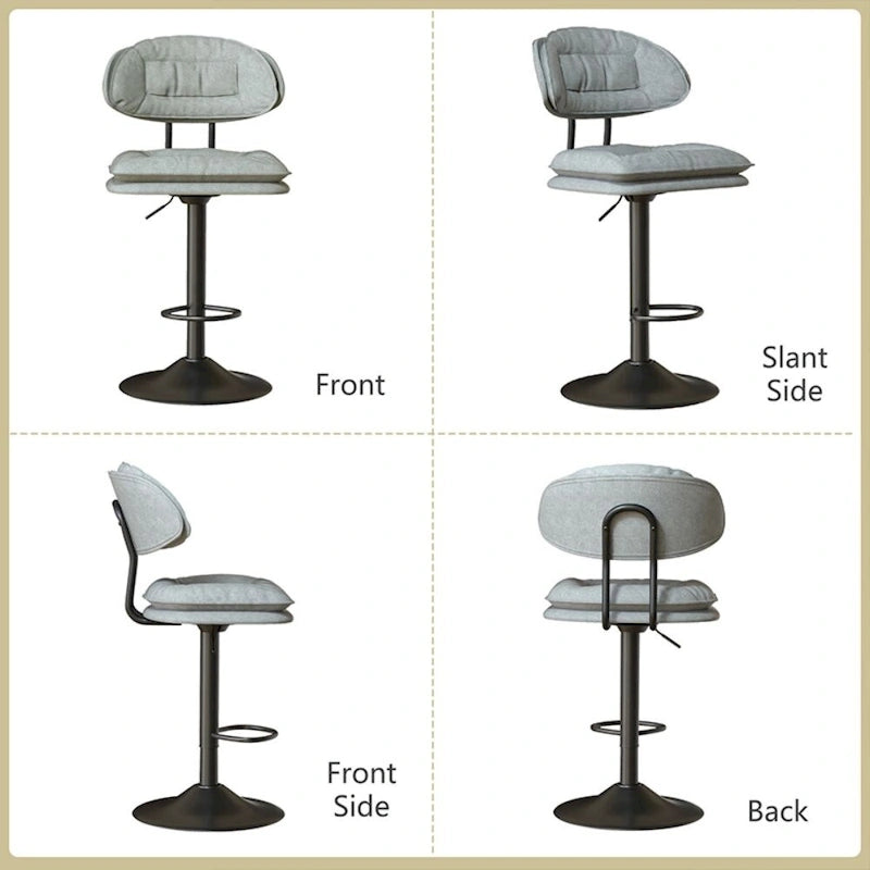 Lot de 2 tabourets de bar pivotants réglables en hauteur