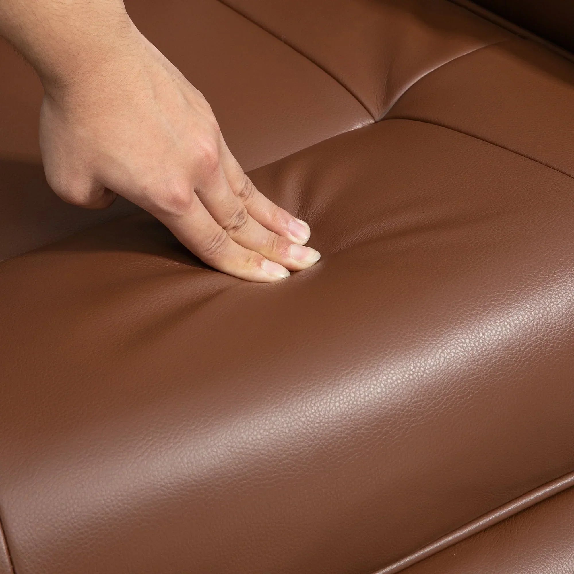 Fauteuil inclinable manuel pivotant en similicuir HomCom avec repose-pieds confortable et relaxant