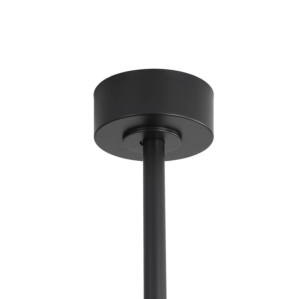 Ventilateur de plafond de 65 pouces à 8 pales noires avec lumière LED et télécommande