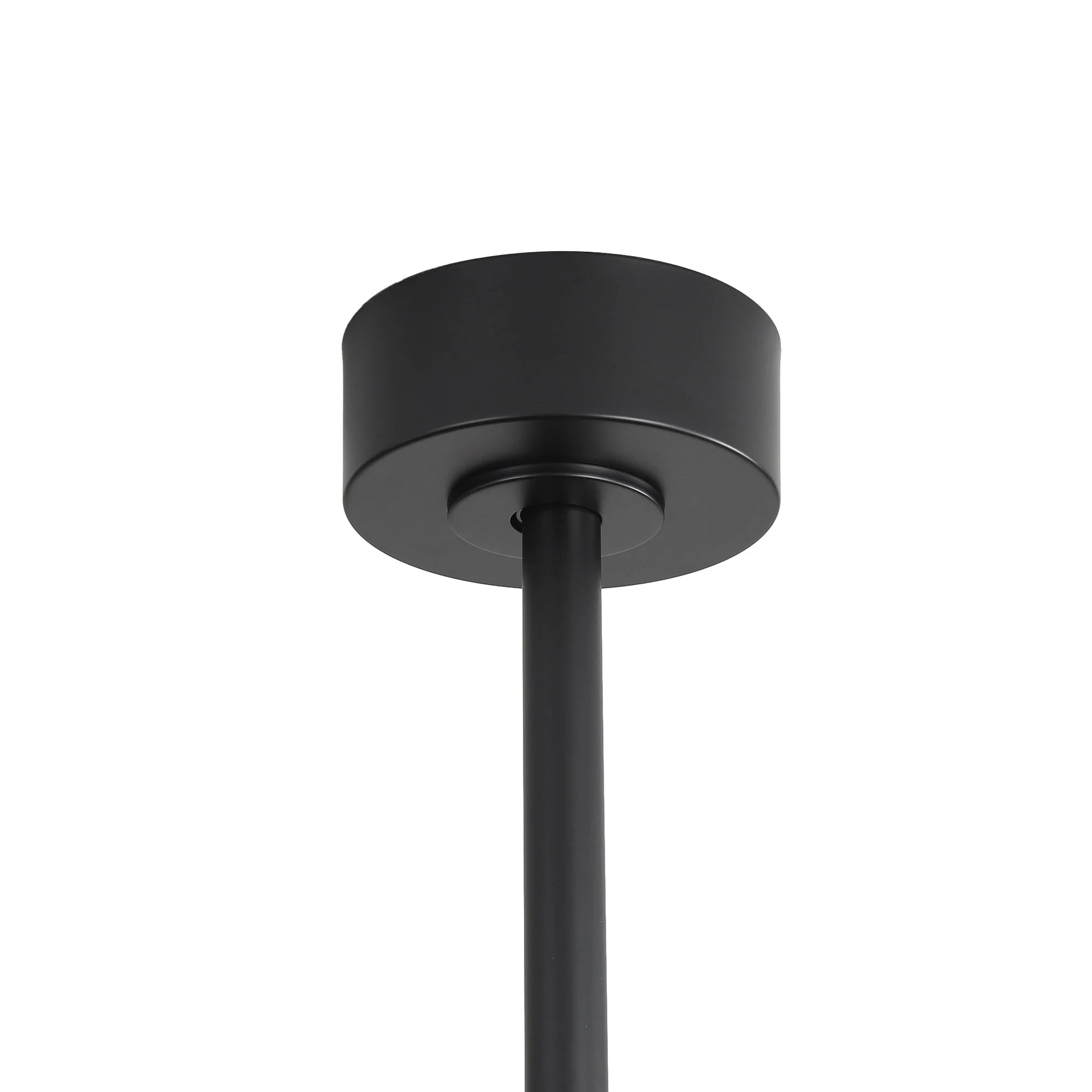 Ventilateur de plafond de 65 pouces à 8 pales noires avec lumière LED et télécommande