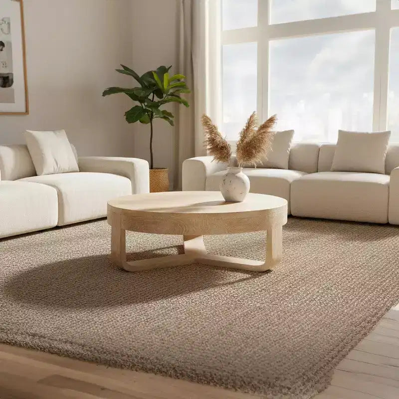 Table basse Royal Hampton, dessus rond de 32 pouces avec base en forme de traîneau ouverte