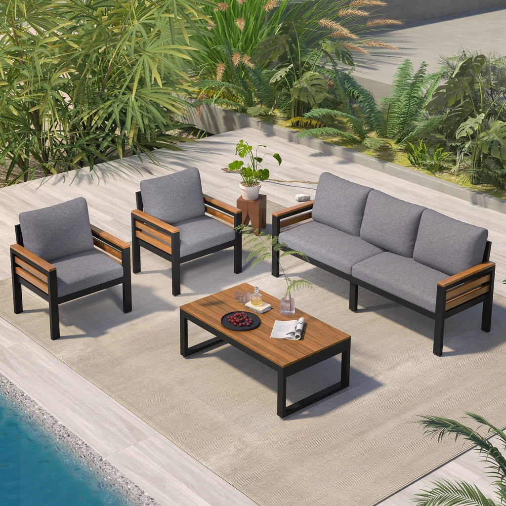 Ensemble de canapé de jardin 4 pièces