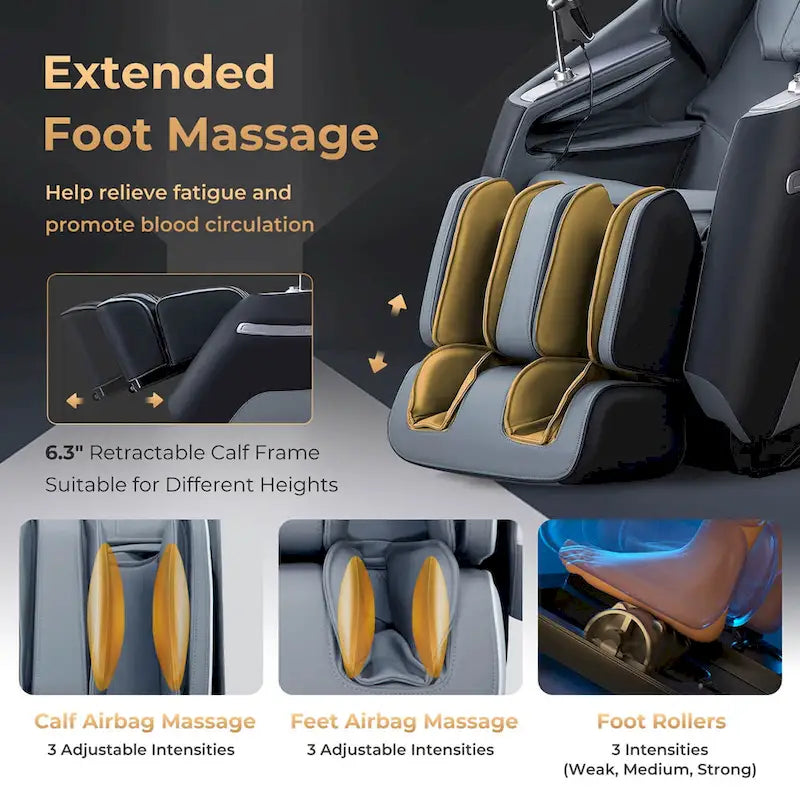 Fauteuil de massage corporel complet Costway Zero Gravity SL Track avec taille