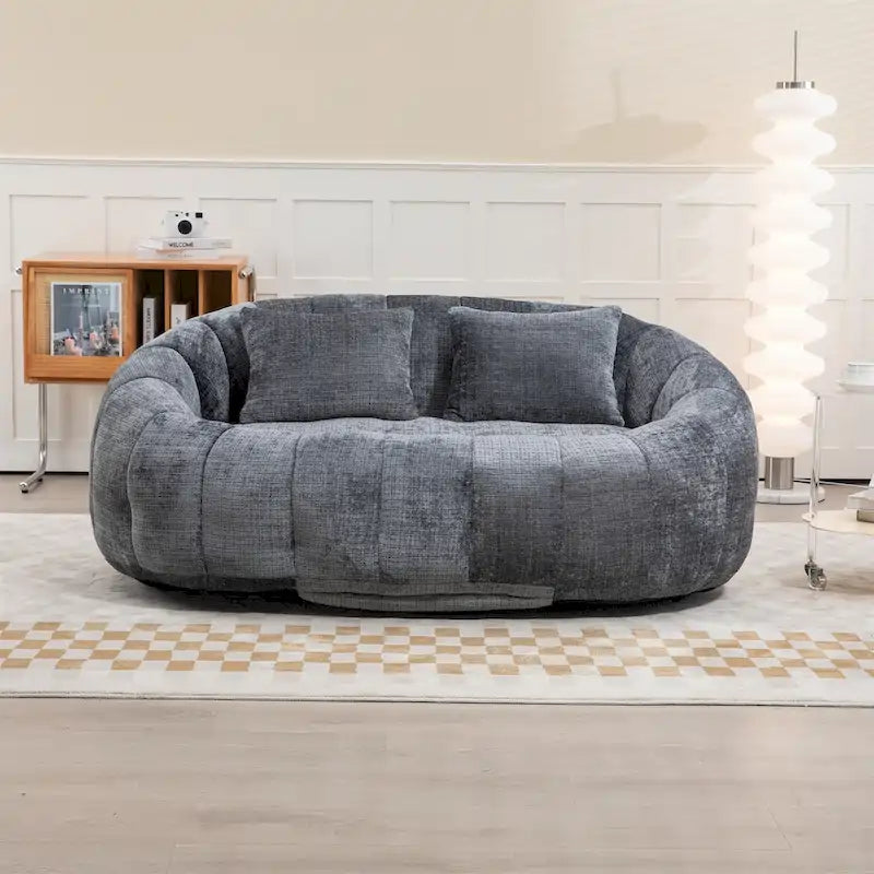 Fauteuil poire paresseux en chenille