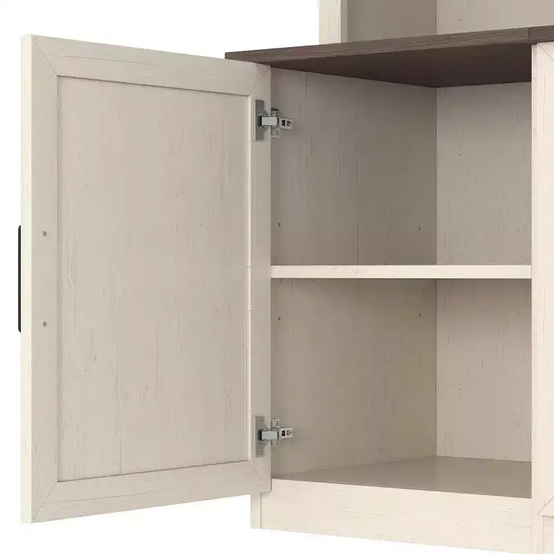 Meuble TV Moderne pour Téléviseur de 55 Pouces avec Station de Chargement, Console Multimédia avec Grands Placards de Rangement, Meuble TV pour Salon-Panipeachy