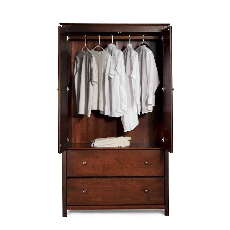 Armoire 2 portes en bois massif - 41x72x22