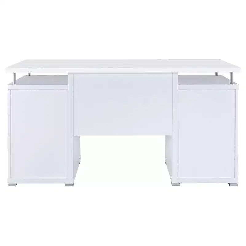 TUYOHW 55 Bureau en Bois, Table d'ordinateur de Bureau avec 2 Tiroirs, 1 Armoire, 1 Étagère Ouverte, 1 Porte, Bureau de Travail pour Bureau à Domicile, Étude, Petits Espaces