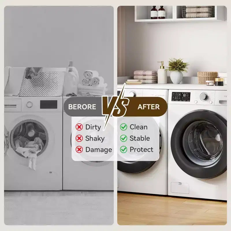 Comptoir pour lave-linge-sécheuse, dessus de machine à laver avec bord surélevé et tapis antidérapant pour le rangement des paniers à linge et l'organisation de la buanderie