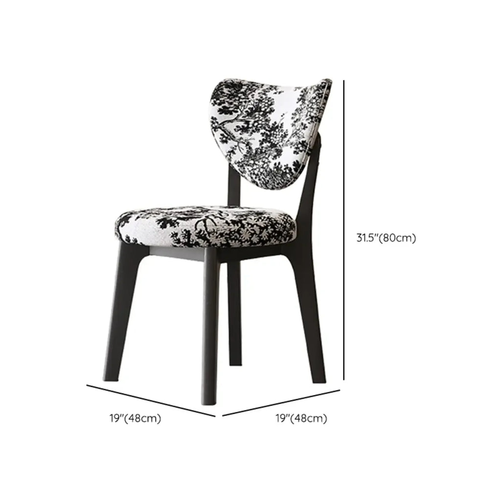 Chaise de salle à manger sans accoudoirs moderne en similicuir à dossier haut