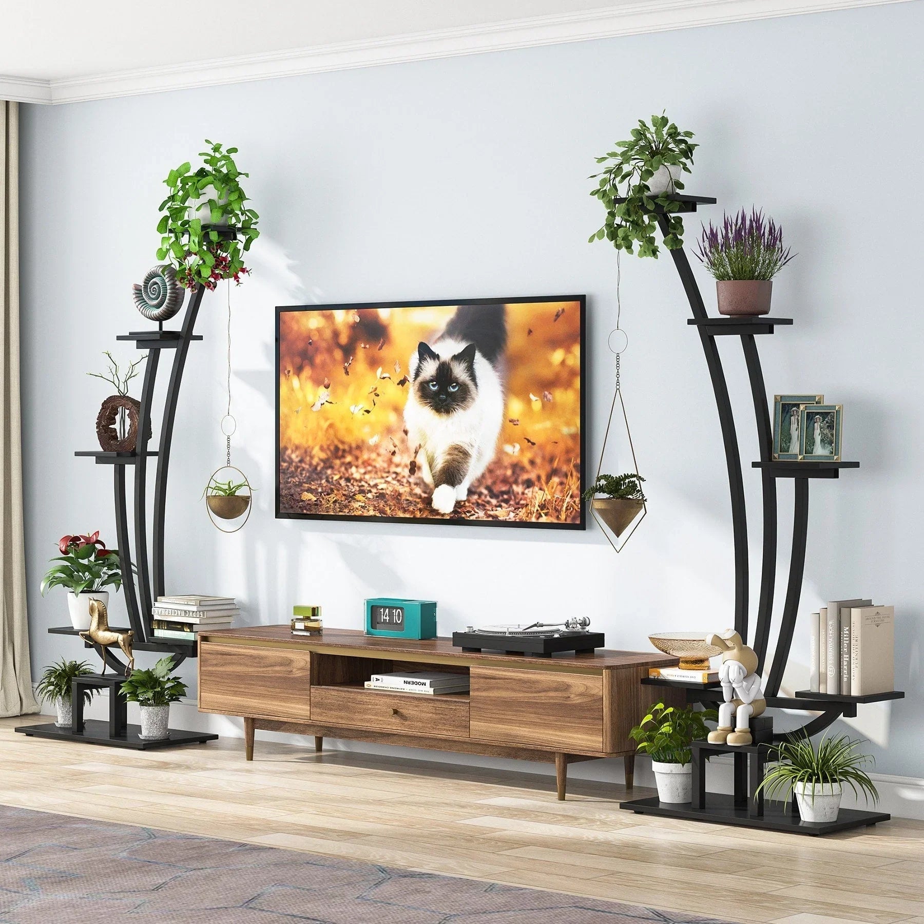 Étagère à plantes d'intérieur, porte-fleurs à 6 niveaux pour jardin - Lot de 2