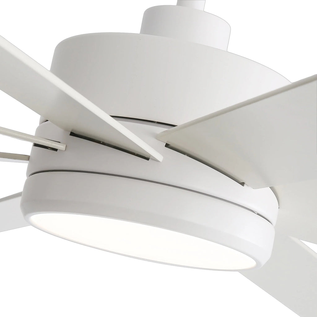Ventilateur de plafond de 65 pouces à 8 pales noires avec lumière LED et télécommande