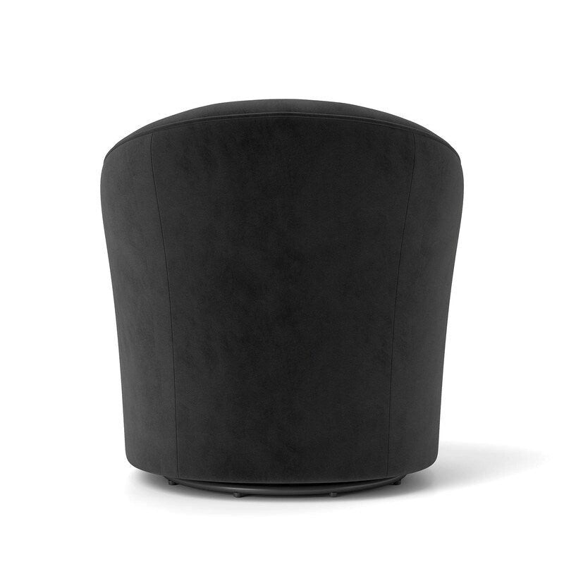 Fauteuil pivotant à 360 degrés en velours moderne SEYNAR avec dossier capitonné (lot de 2)