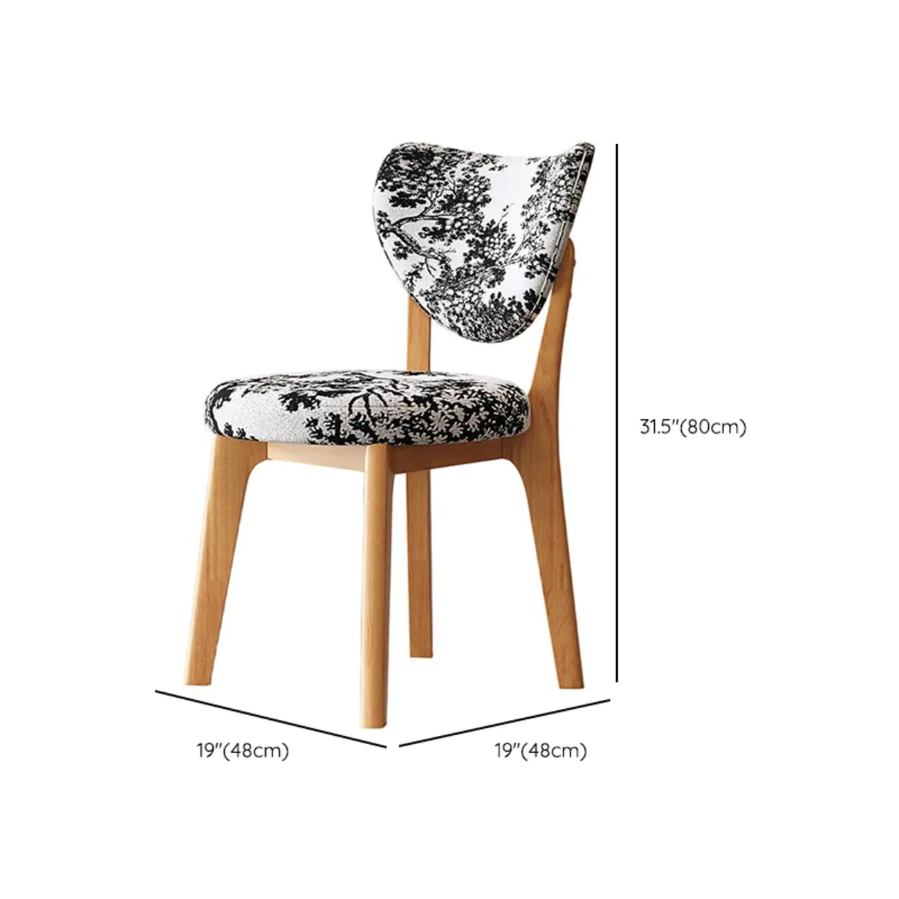 Chaise de salle à manger sans accoudoirs moderne en similicuir à dossier haut