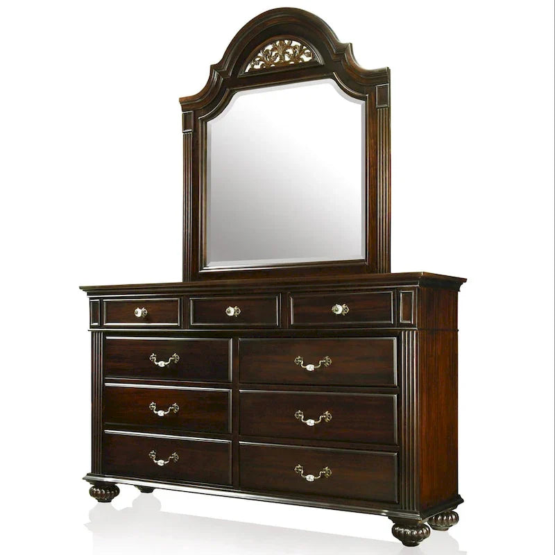Commode et miroir traditionnels 2 pièces à 9 tiroirs Vame par Furniture of America