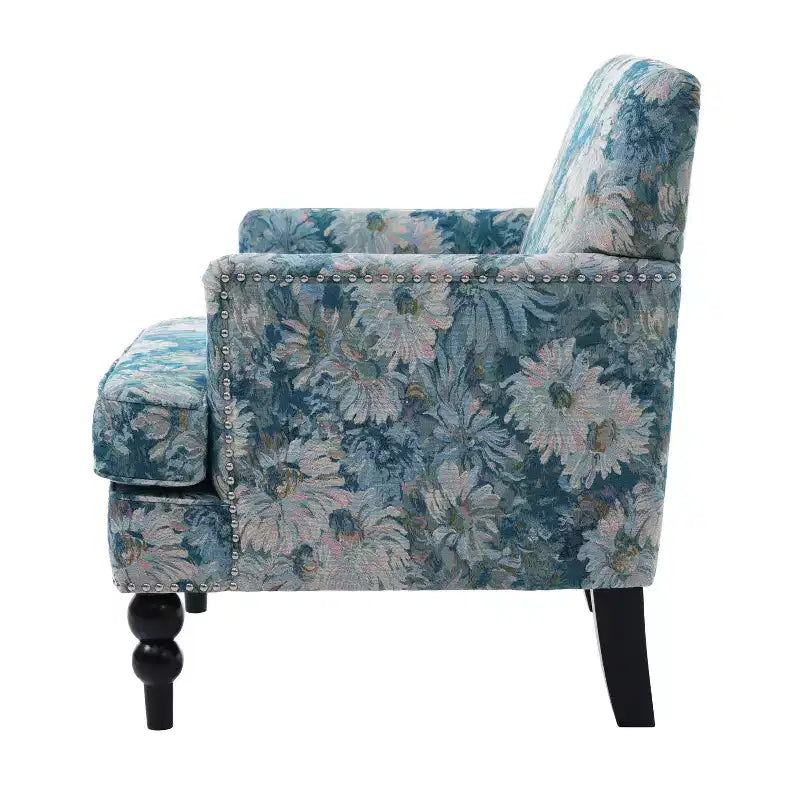 Fauteuil club contemporain Harrison Christopher Knight Home en tissu avec garniture cloutée