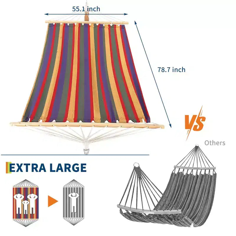 Support de hamac, support universel en bois résistant aux intempéries pour l'extérieur – 215 kg, courbé pour patio, jardin, intérieur