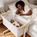 Berceau cododo à roulettes – Beige / Gris / Rose, pour 1 bébé