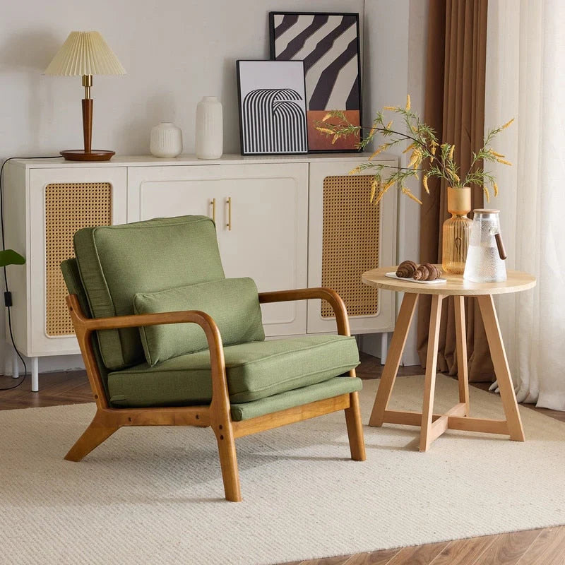 Fauteuil d'appoint rembourré Mid-Century Modern