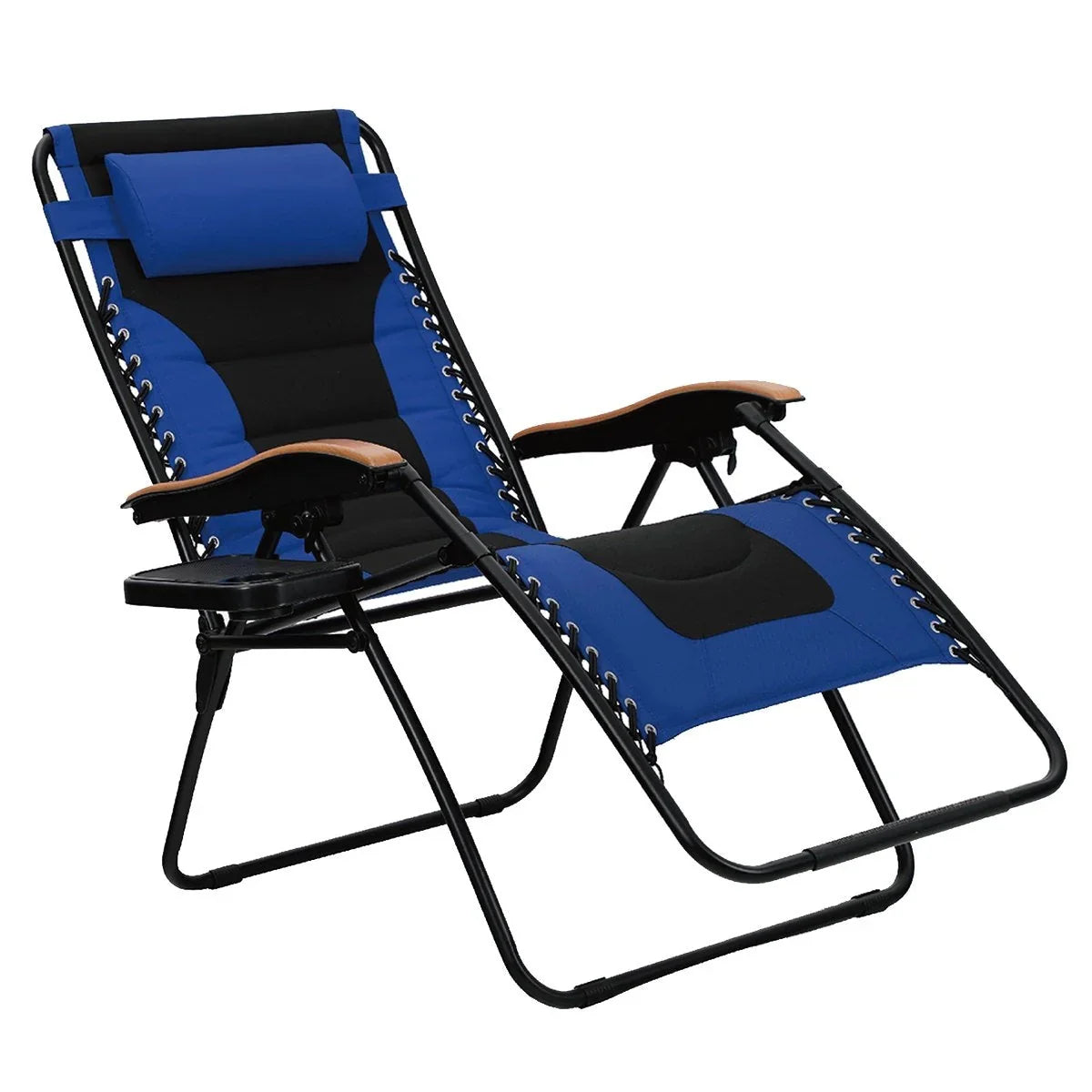 Fauteuil de relaxation zéro gravité XL surdimensionné rembourré avec accoudoirs plus larges et porte-gobelet réglable - N/A