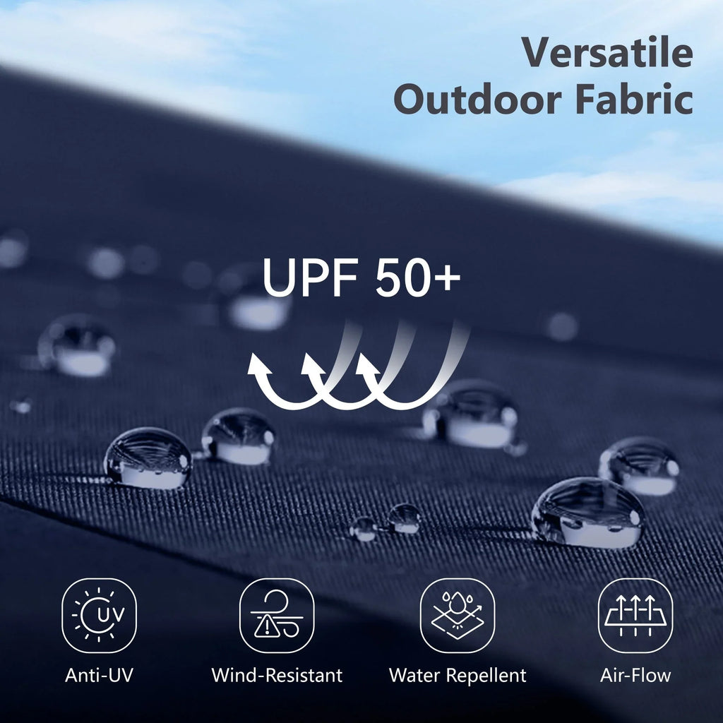 MAISON ARTS Grand Parasol Double Face de 4,5 m avec Base Incluse pour Patio
