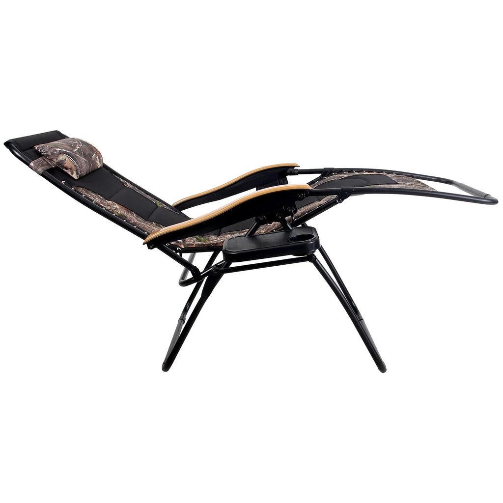 Fauteuil de relaxation zéro gravité XL surdimensionné rembourré avec accoudoirs plus larges et porte-gobelet réglable - N/A
