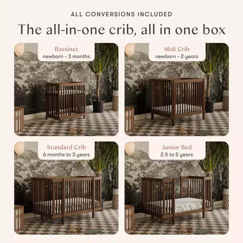Lit de bébé convertible Babyletto Pogo 8-en-1 avec kits de conversion toutes étapes