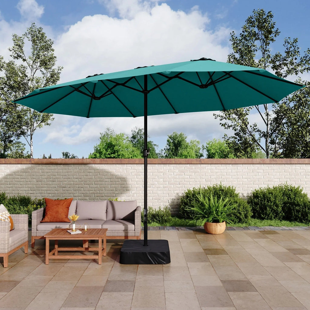 MAISON ARTS Grand Parasol Double Face de 4,5 m avec Base Incluse pour Patio
