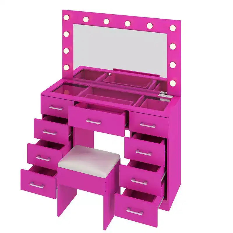 Ensemble de coiffeuse blanche